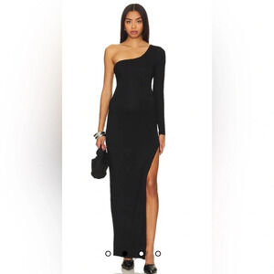 Bumpsuit One Shoulder Maxi Dress in Black
BUMPSUIT